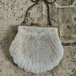Vintage Beaded Seashell Bag
